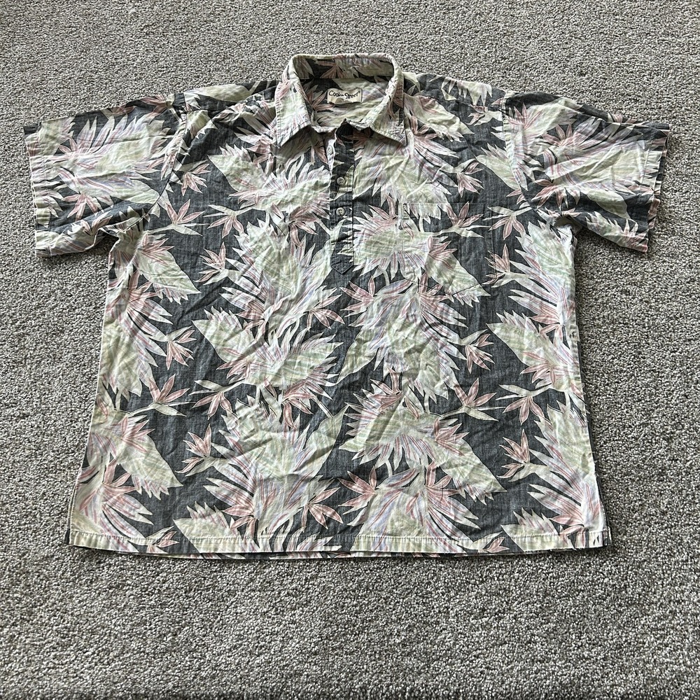 Vintage Cooke Street Shirt Mens 2XL Floral Short Sleeve Button Up Aloha